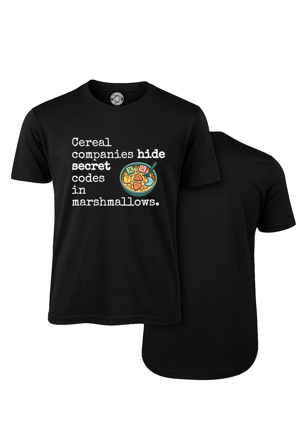 Marshmallow Codes: Cereal Conspiracy Shirt  (Black)